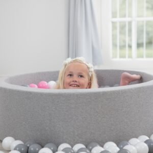 Misioo Smart Ball Pool Round 115×50 Light Grey