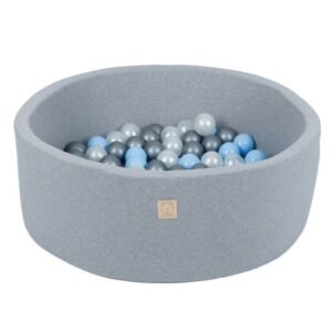 Misioo Smart Balls Pool Round 90×30 Grey with 200 Balls (Blue,Silver,Pearl)