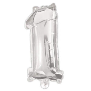 Silver Foil Balloon 95 cm. No. 1.
