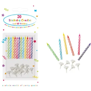 Decorata Birthday Candles with Holders