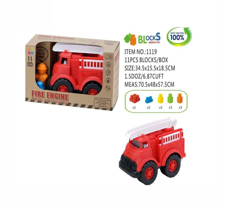 Eco Friendly Fire Engine Bricks Vehicle - Image 4